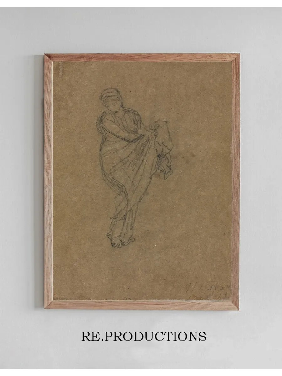 Standing Woman Holding Up Her Dress