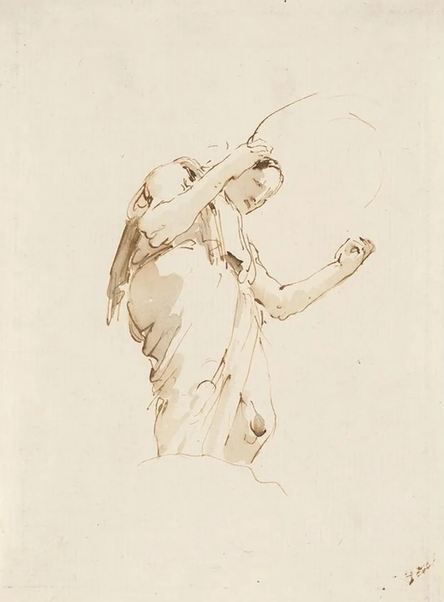 Standing Woman Holding a Hoop