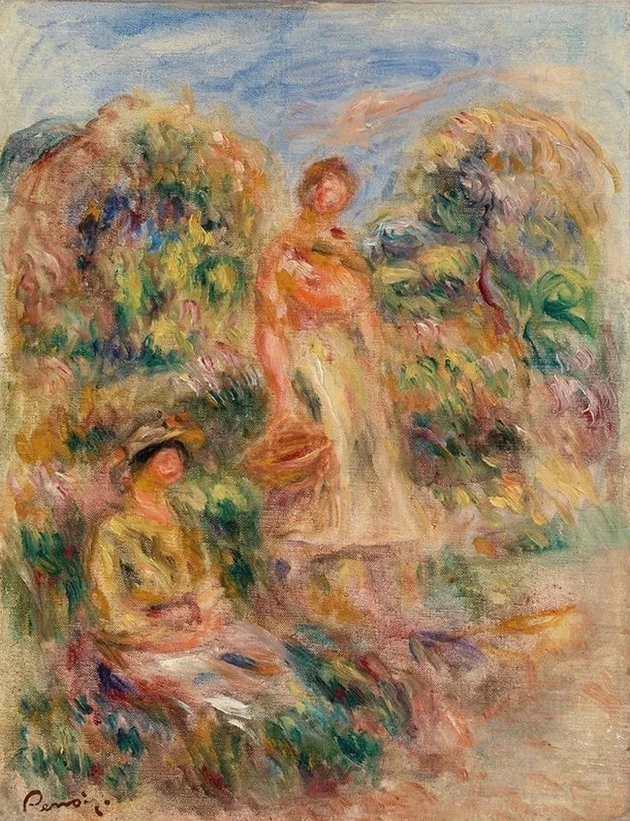 Standing Woman and Seated Woman in a Landscape (une Femme Debout et Une Femme Assise Dans Un Paysage)