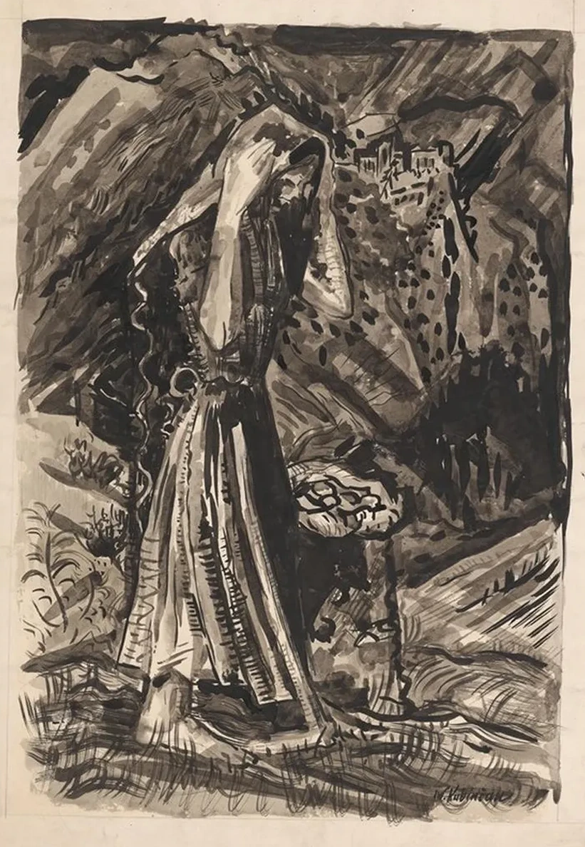 Standing Woman with a Bag of Potatoes