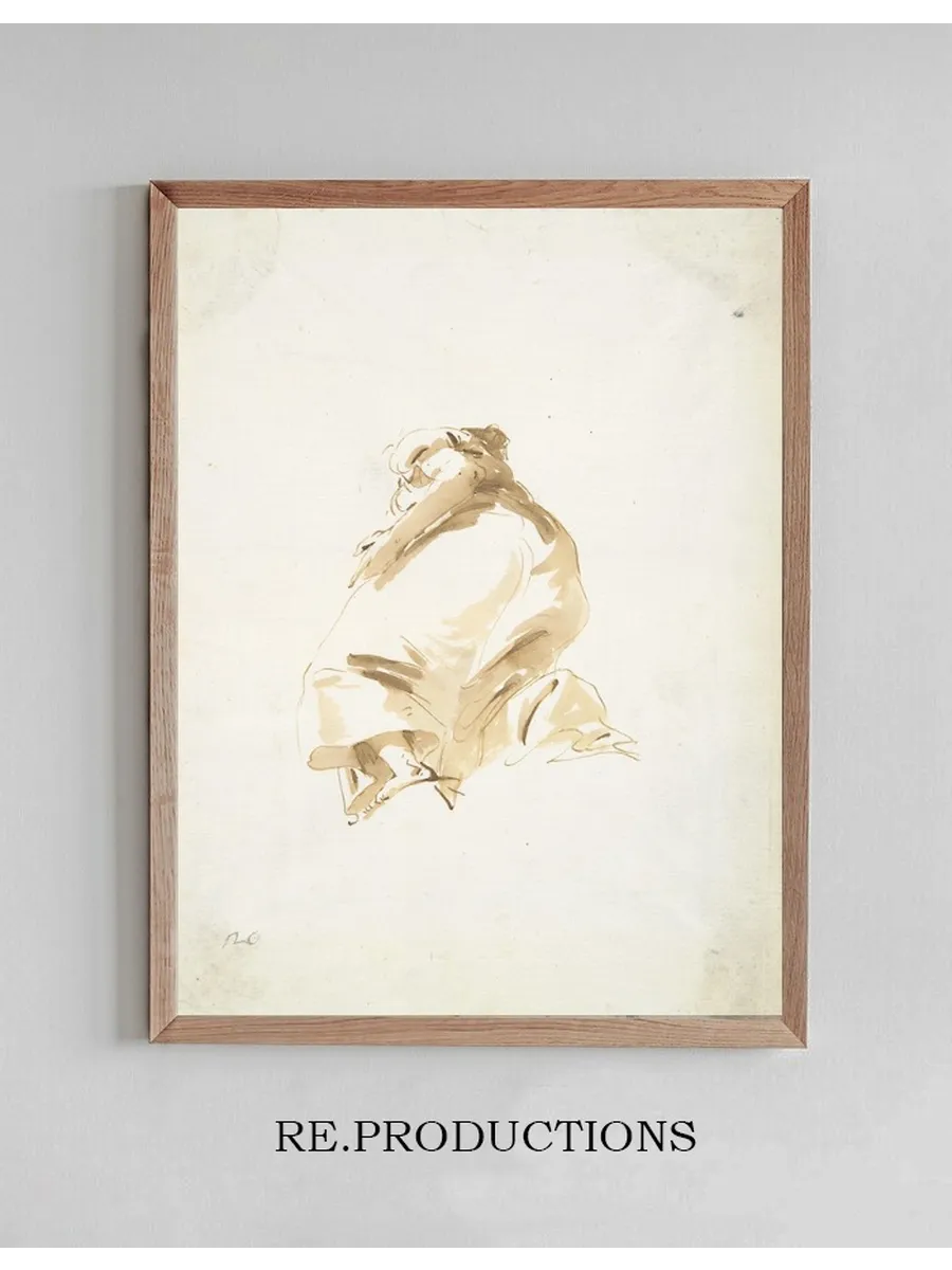 Standing Female Figure Seen from the Back and Frombelow