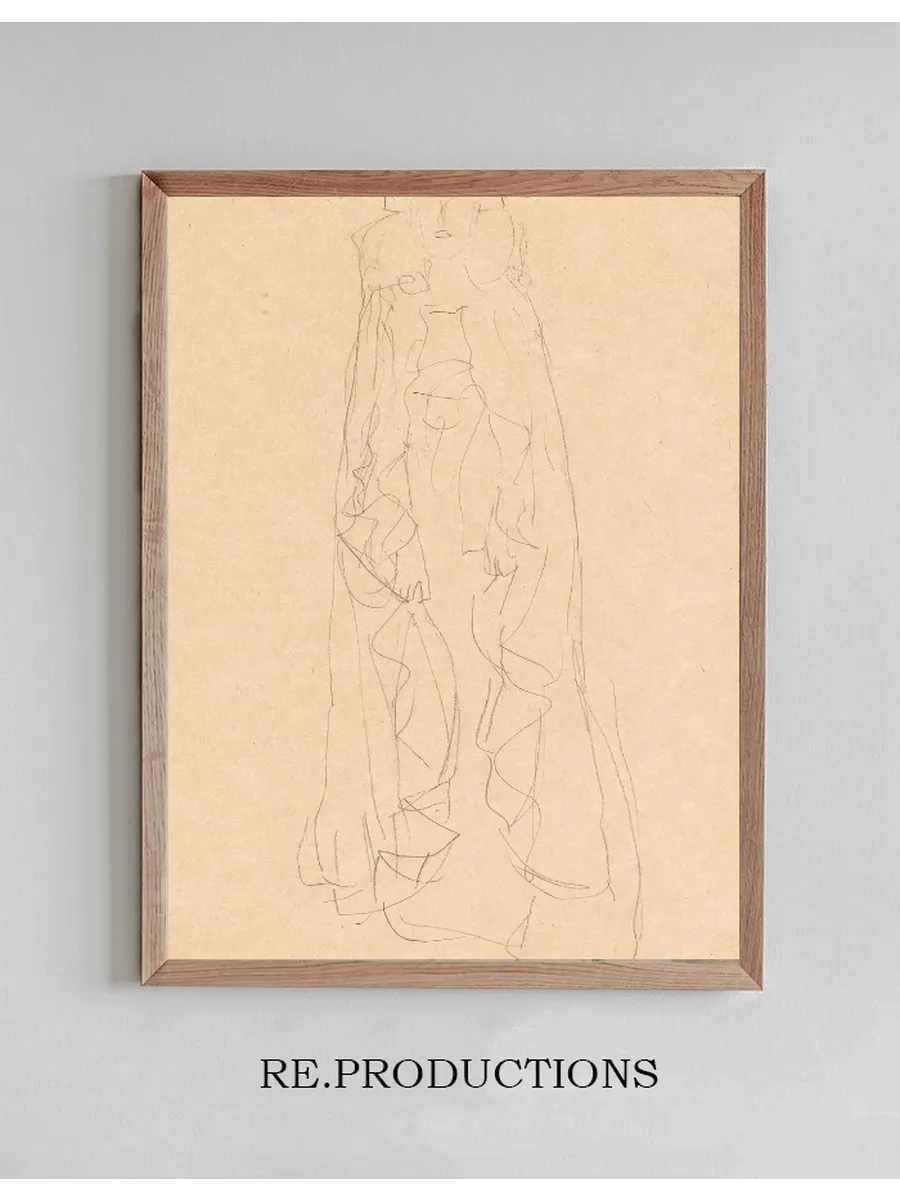 Standing Lady with Cape from the Front (study for the Portrait of Adele Bloch - Bauer)