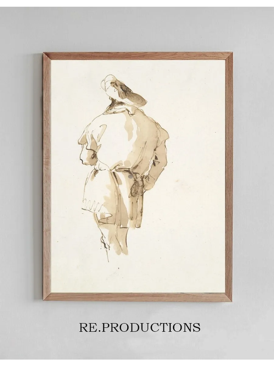 Standing Male Figure Seen Frombehind