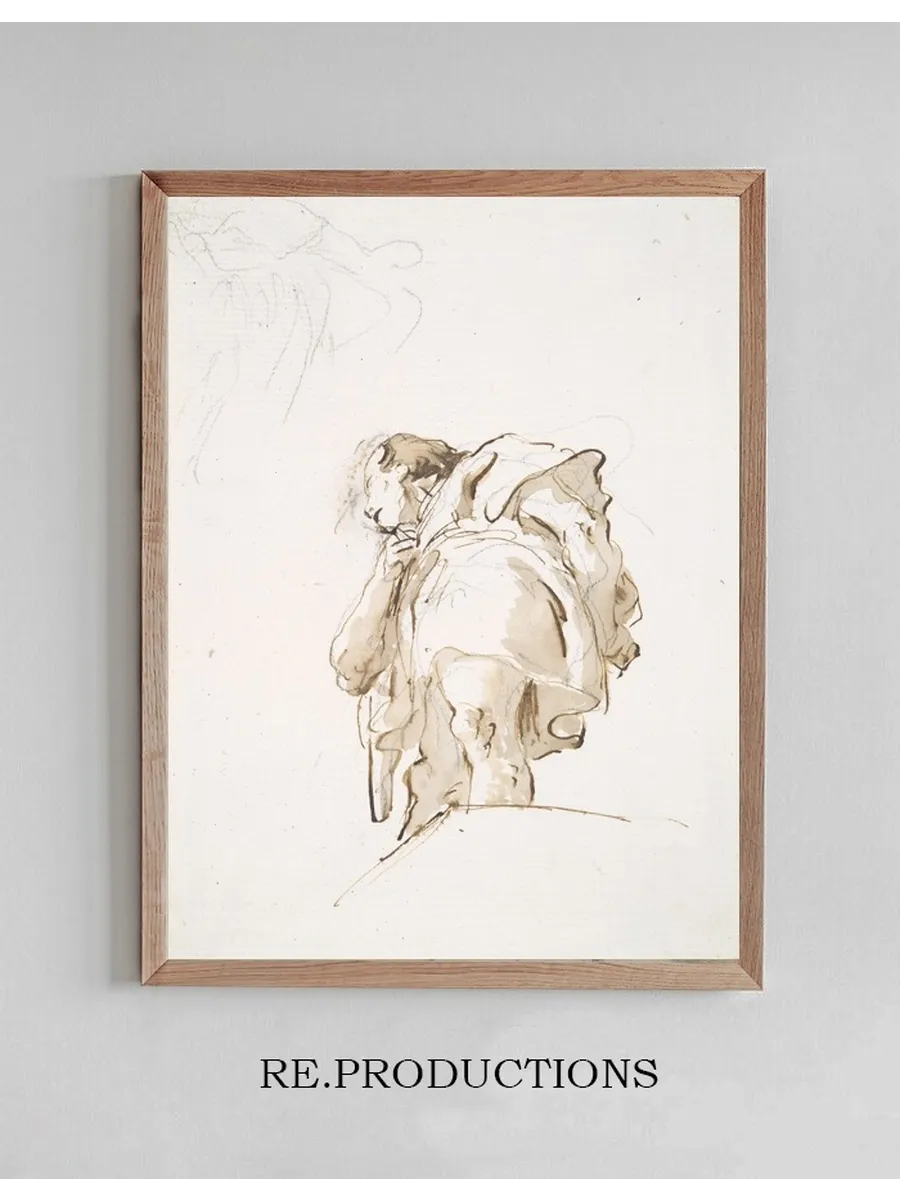 Standing Male Figure Seen Obliquely Frombelow