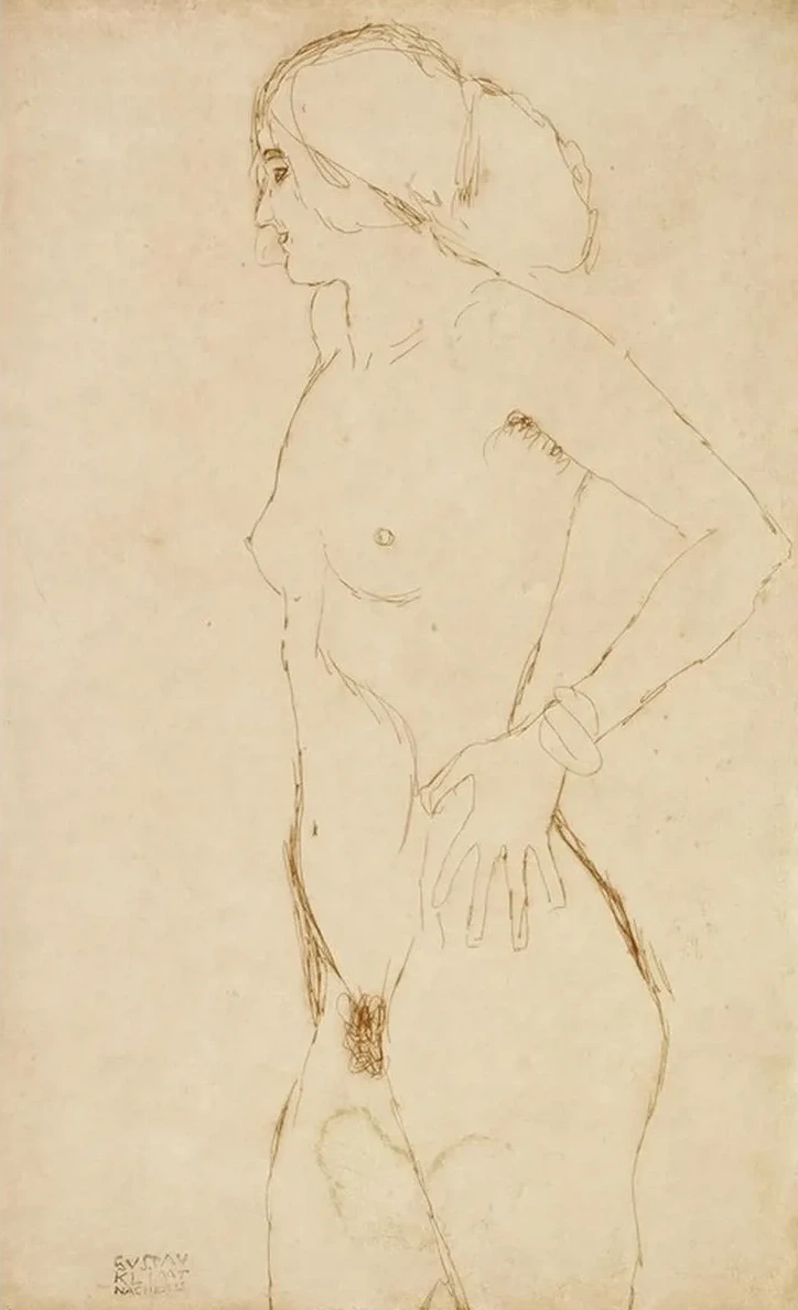 Standing Nude Girl, Facing Left