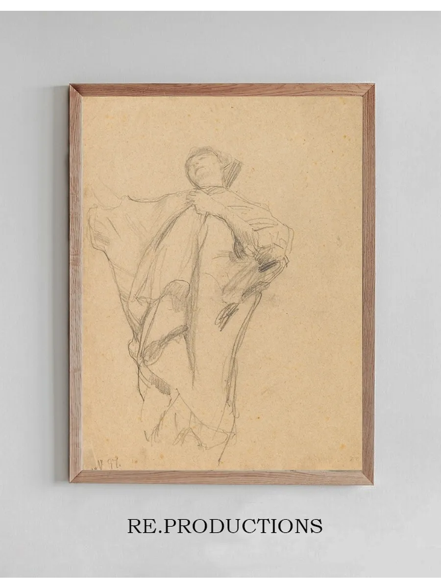 Standing Woman with Raised Right Arm