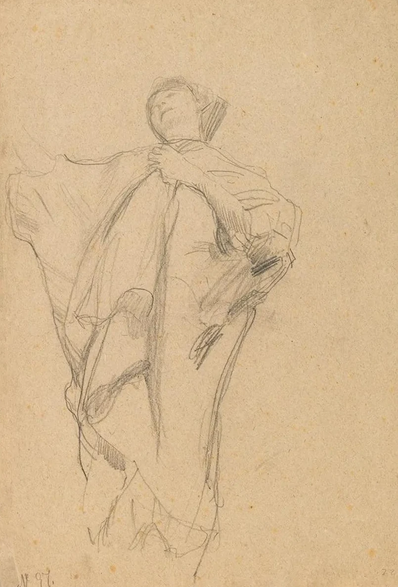 Standing Woman with Raised Right Arm