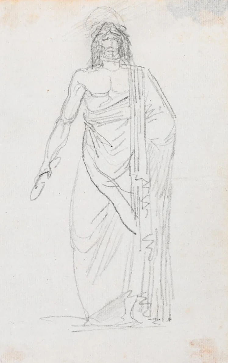 Statue of Zeus Holding a Thunderbolt