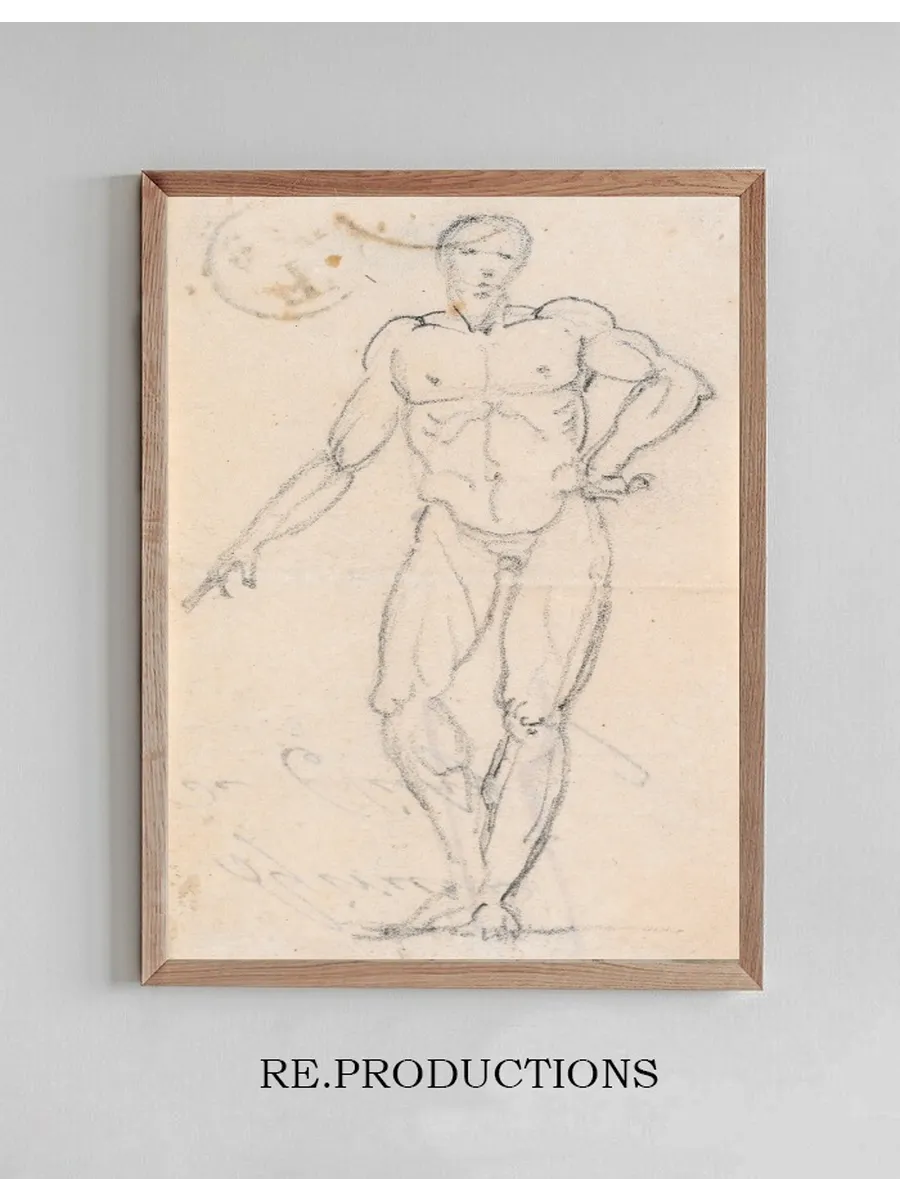 Statue of a Male Nude with Hand on Hip