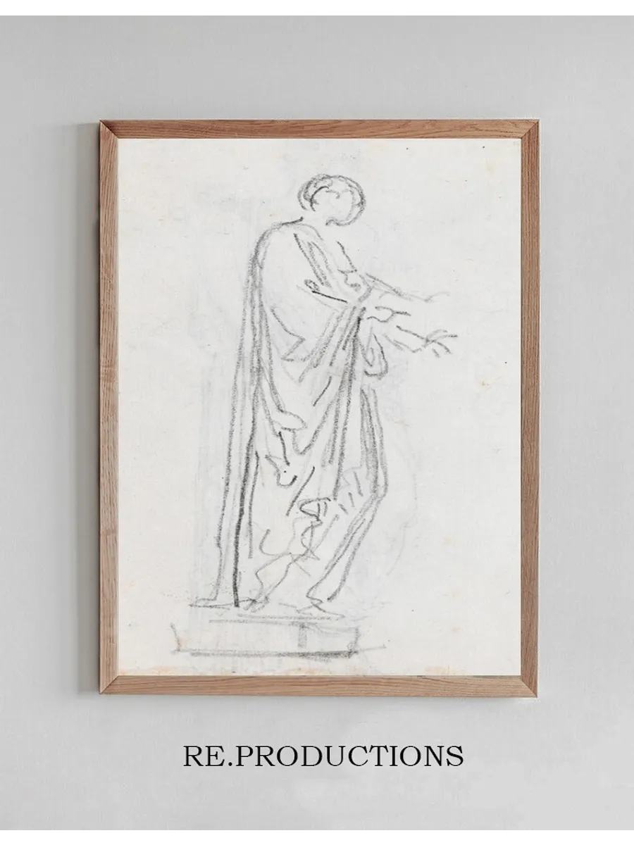 Statue of a Roman Woman (Female Deity) Seen from the Side