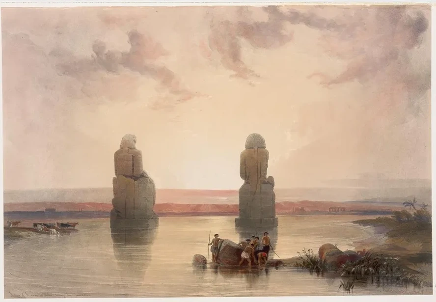 Statues of Memnon at Thebes, During the Inundation
