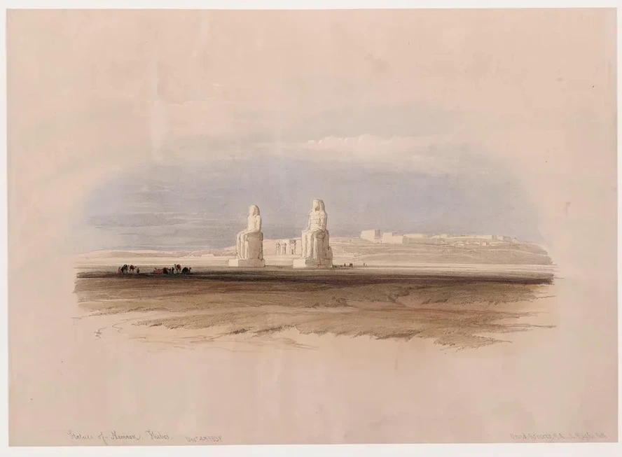 Statues of Memnon, Thebes. Dec. 4th, 1838