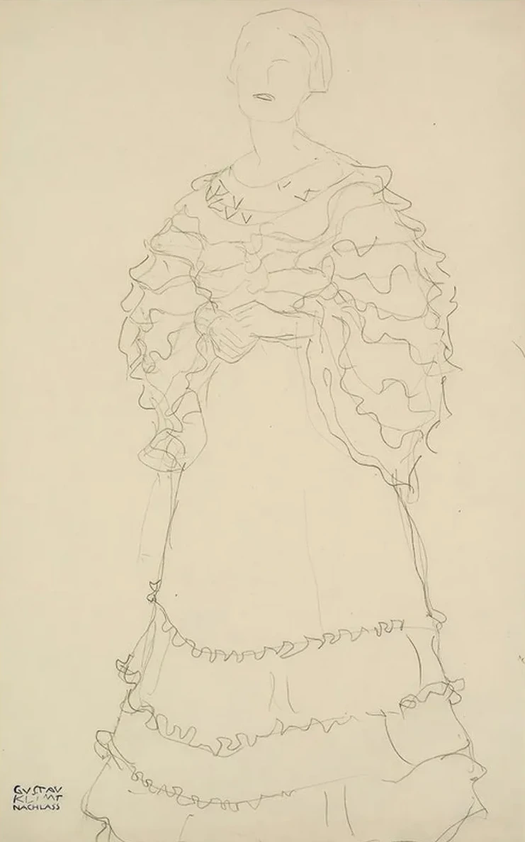 Stehend Etwas Nach Links, Die H nde Ineinandergelegt (Standing Figure Facing Slightly To The Left, Hands Folde