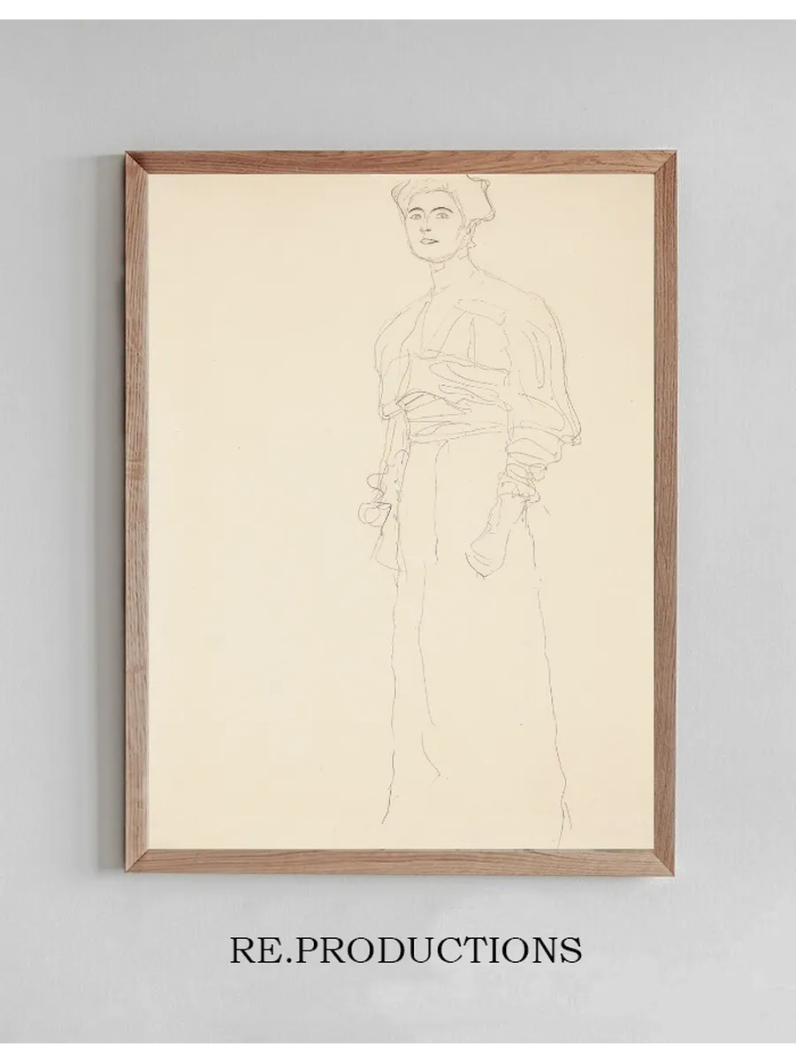 Stehend Nach Links (study for the Portrait of Margaret Stonborough - Wittgenstein)