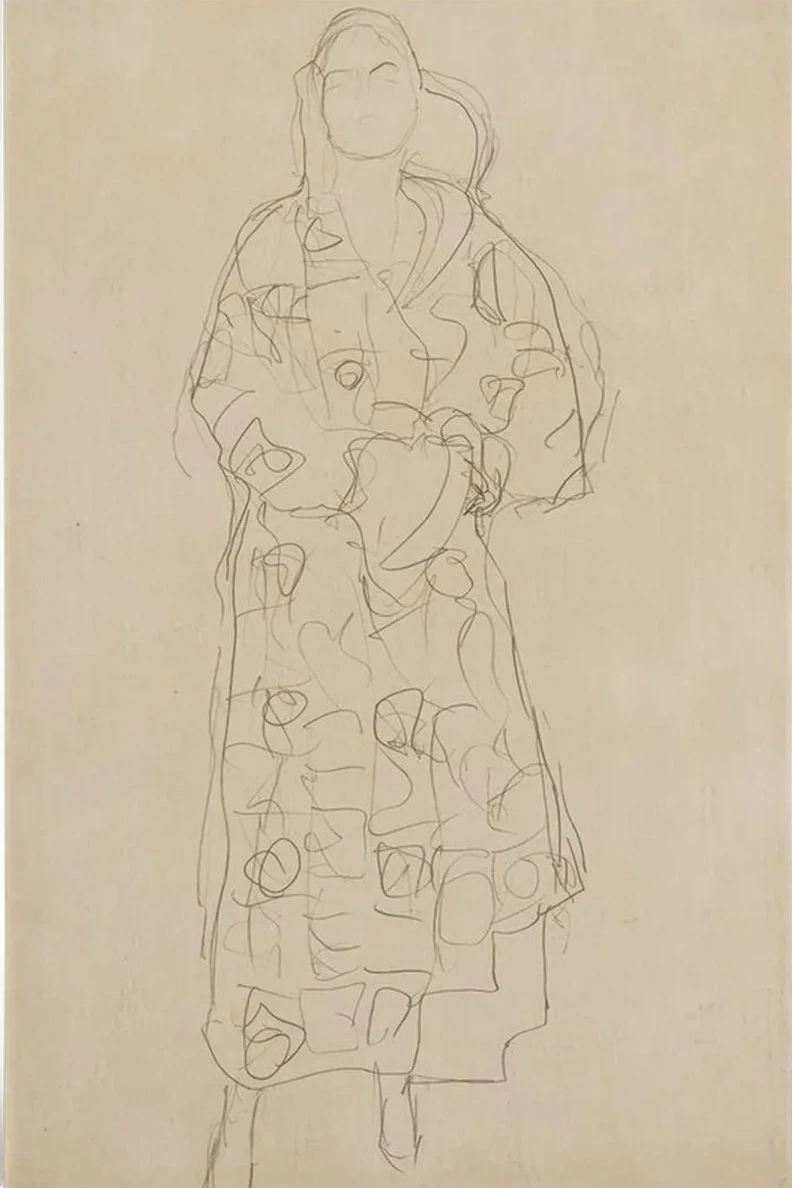 Stehende Figur im Verzierten Kleid (Standing Figure in Ornamented Gown)