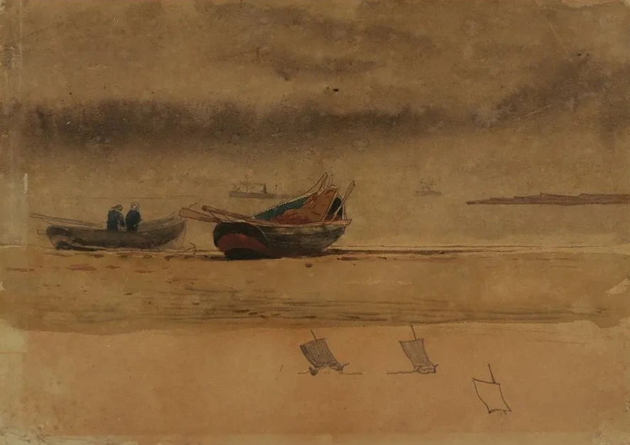 Stern View of Two Rowboats, England