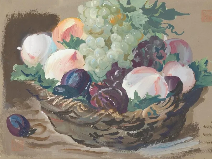 Still Life With White Grapes