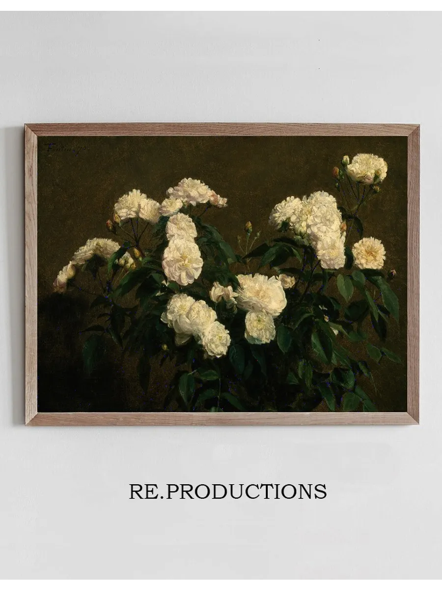 Still Life of White Roses