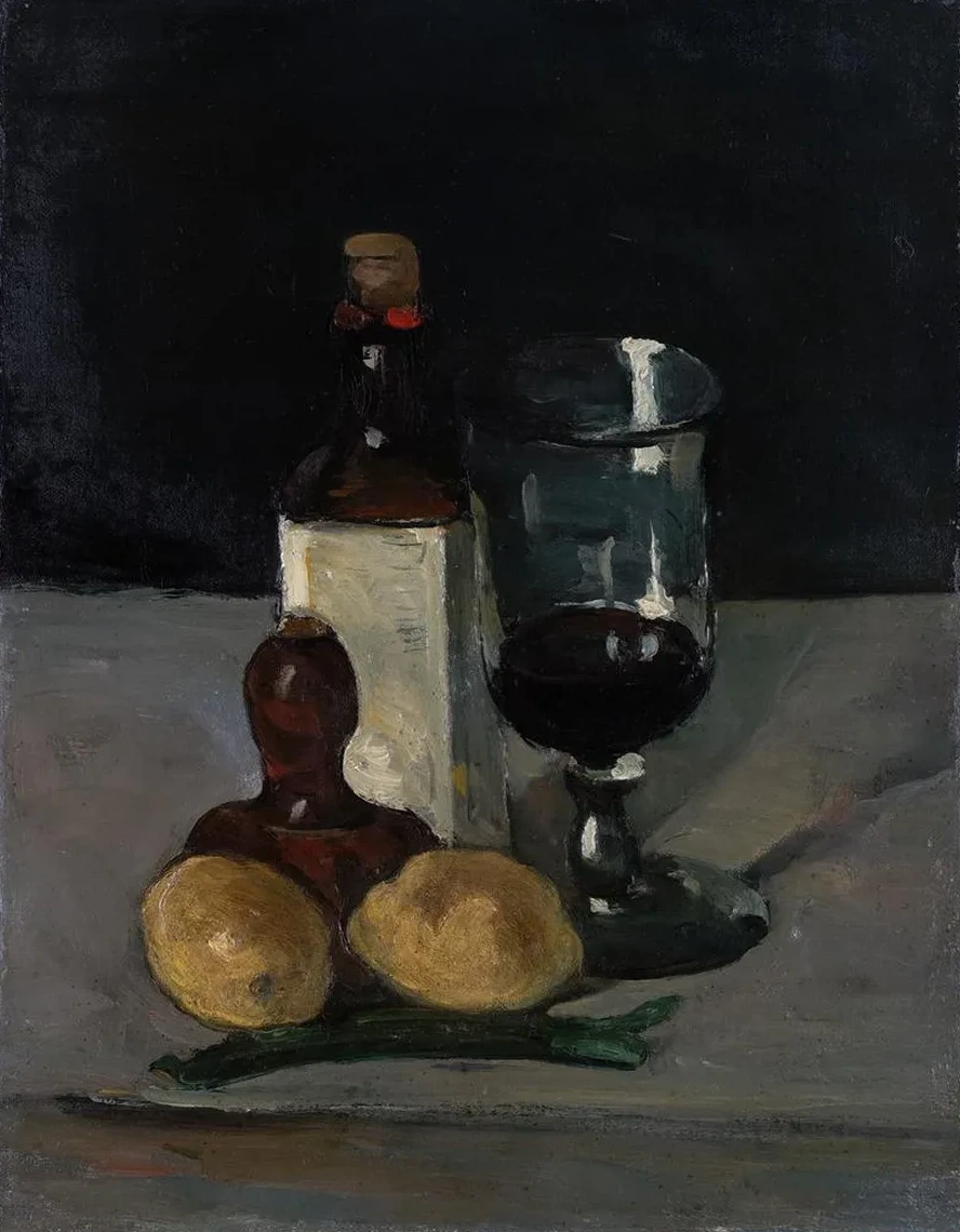 Still Life with Bottle, Glass, andLemons