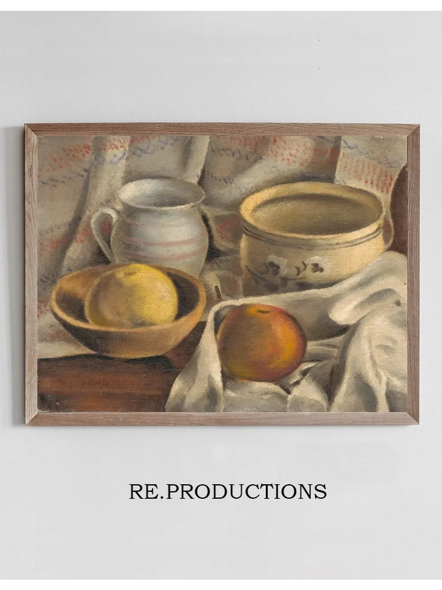 Still Life with Ceramic Pots and Apples