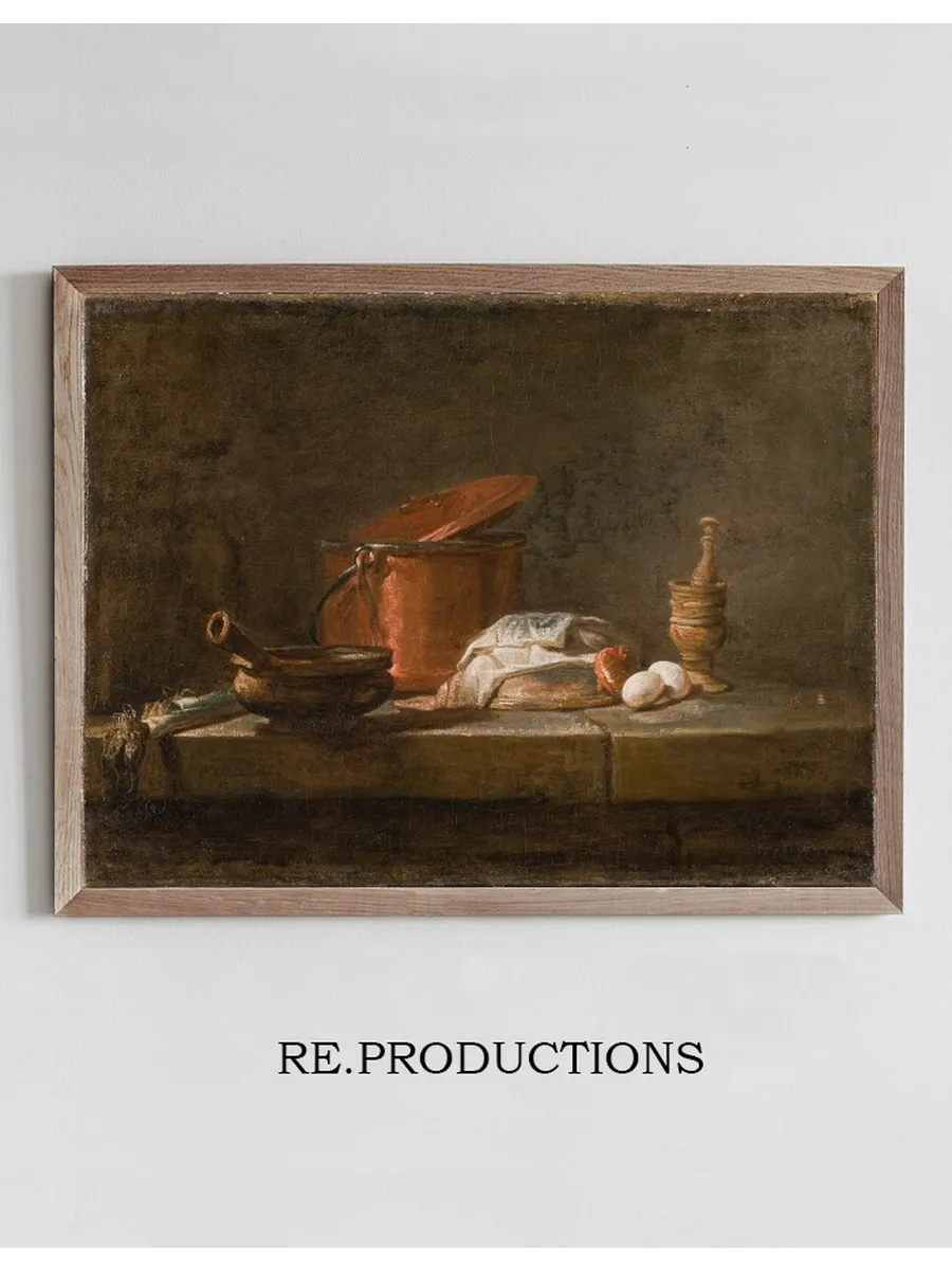 Still Life with Kitchen Utensils and Vegetables