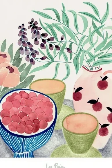 Still Life with Tea and Grapes