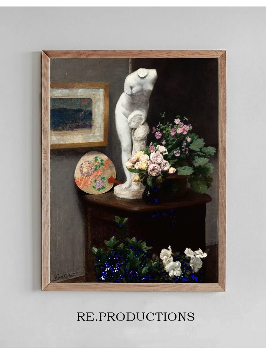 Still Life with Torso and Flowers