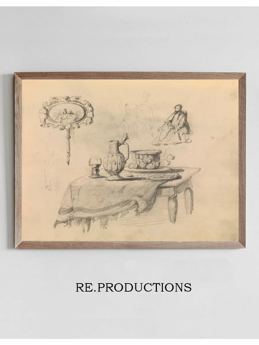Still Life, Mirror, Seated Figure