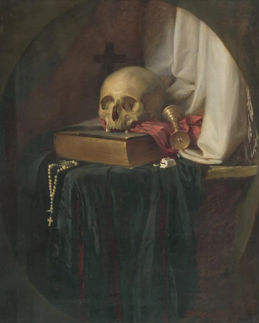 Still Life with a Skull and a Book