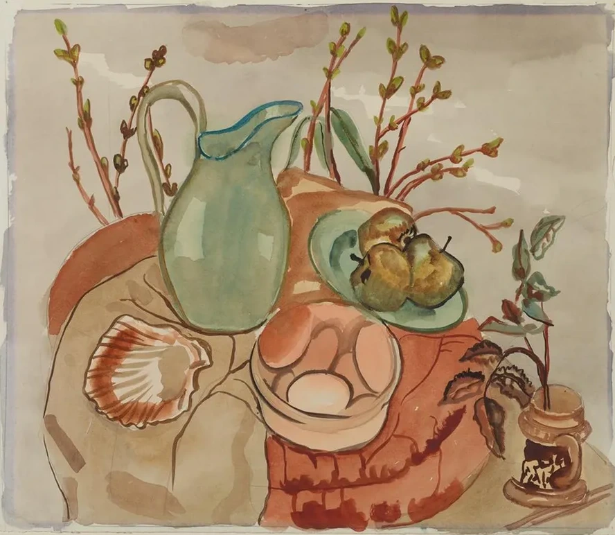 Still Life with Eggs and Willow