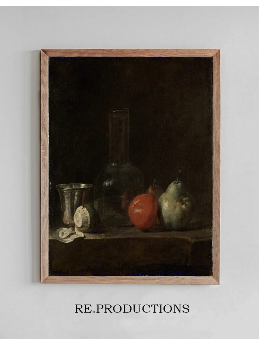 Still Life with Glass Bottle and Fruits