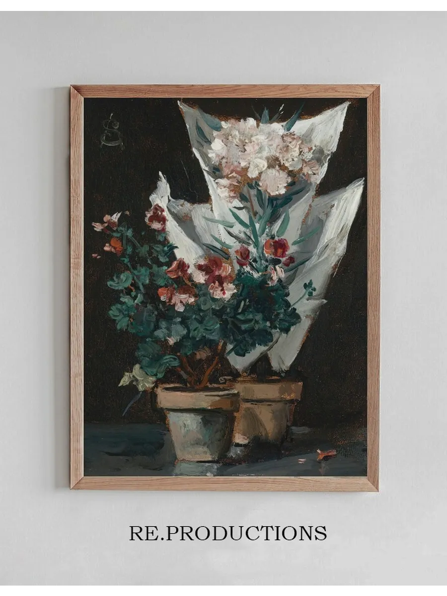 Still Life with Potted Geraniums