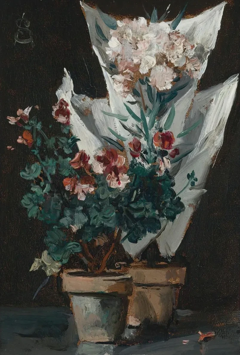 Still Life with Potted Geraniums