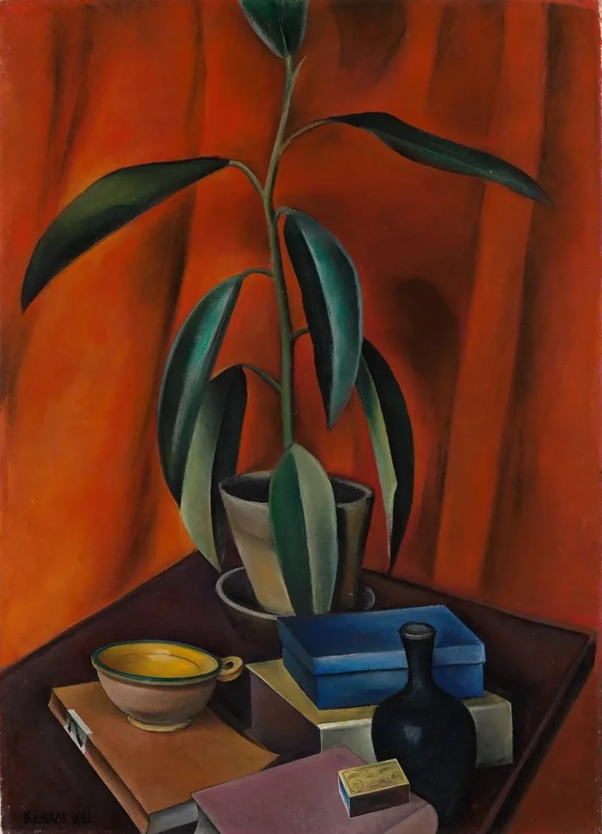 Still Life with Rubber Tree