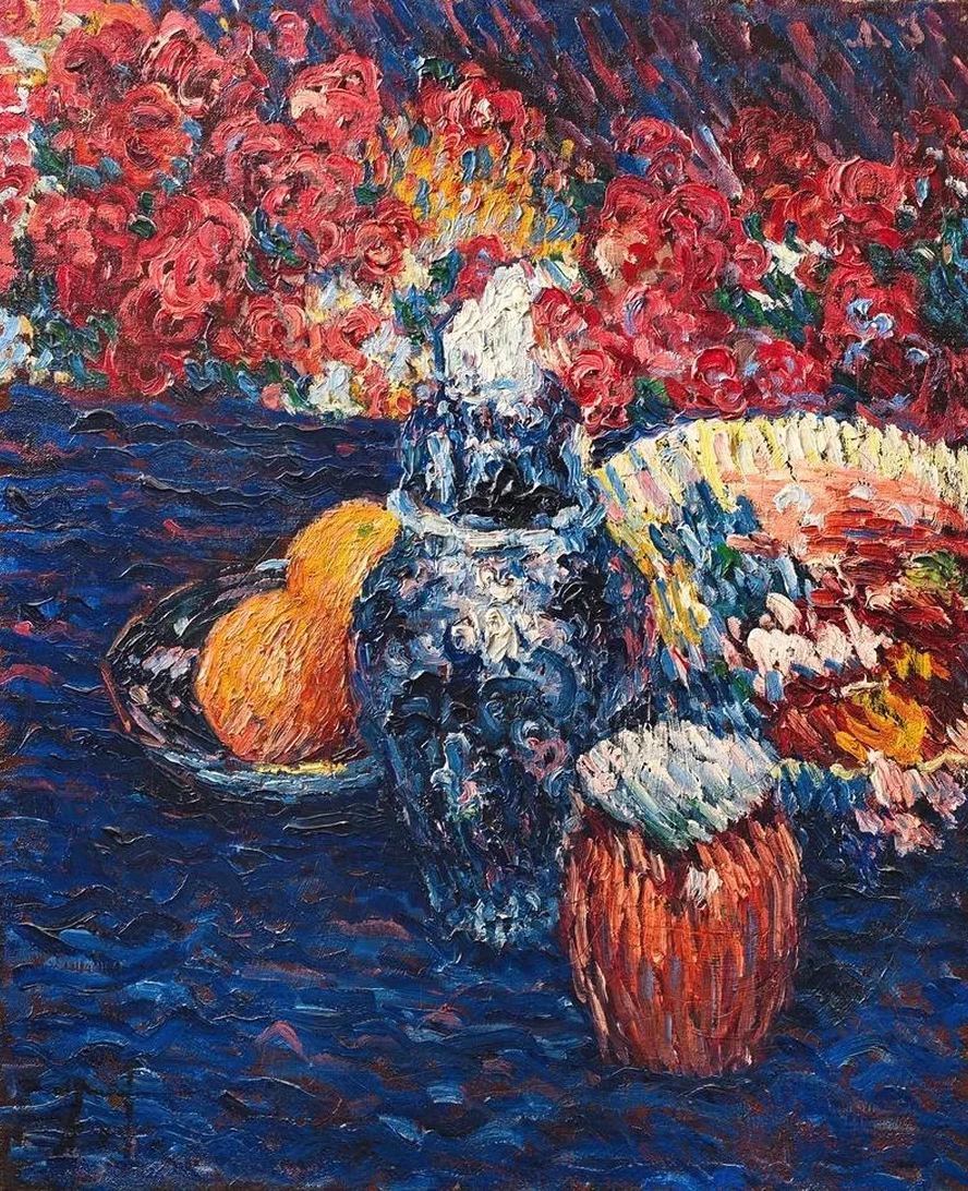 Stillleben Mit Blumen Und Fr Chten