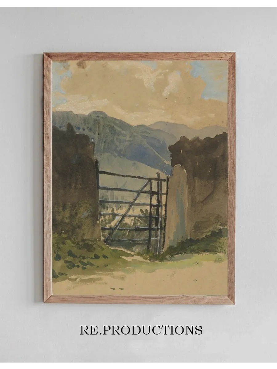 Stone Wall and Gate,sketch