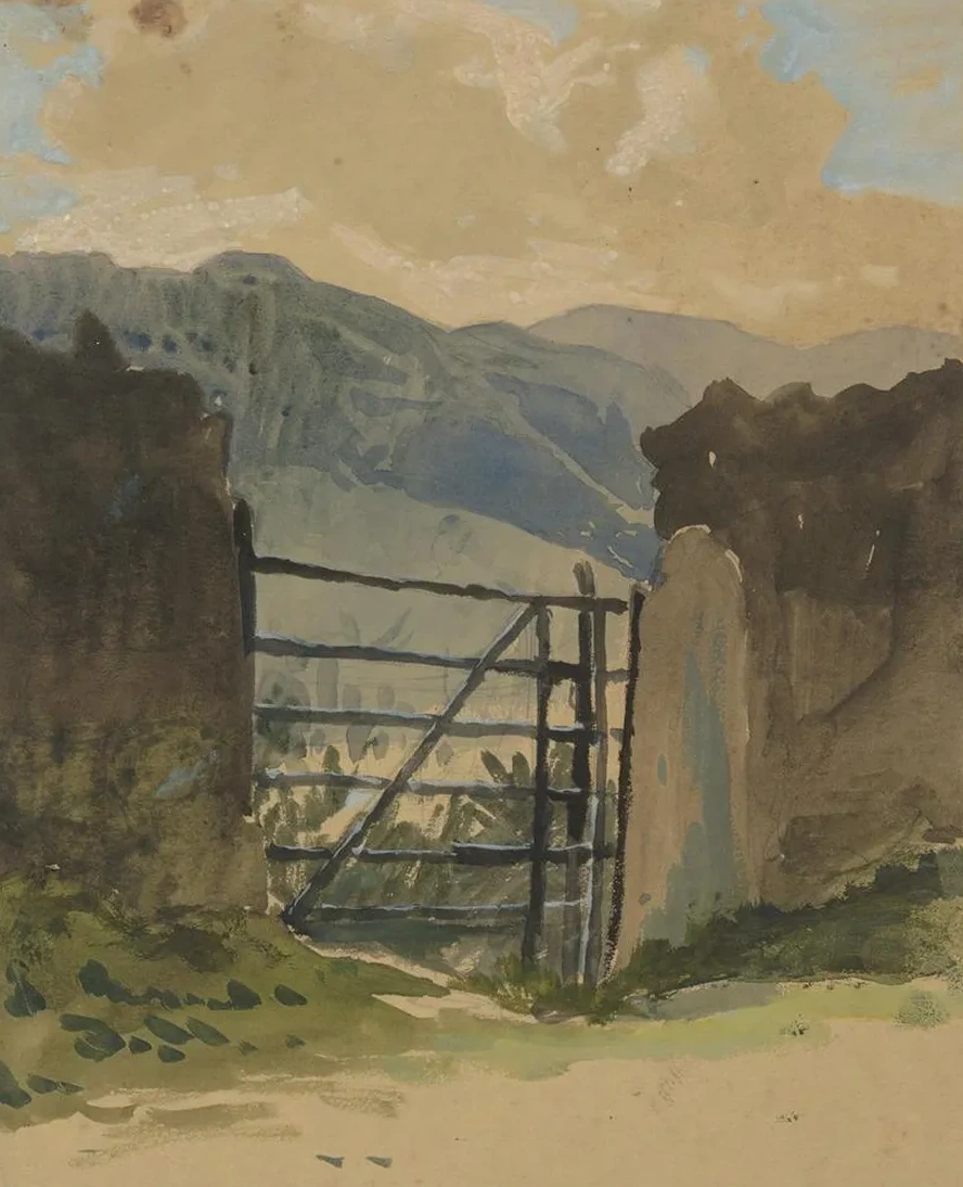 Stone Wall and Gate,sketch