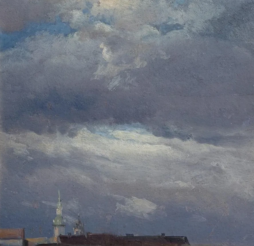 Stormclouds Over the Castle Tower in Dresden
