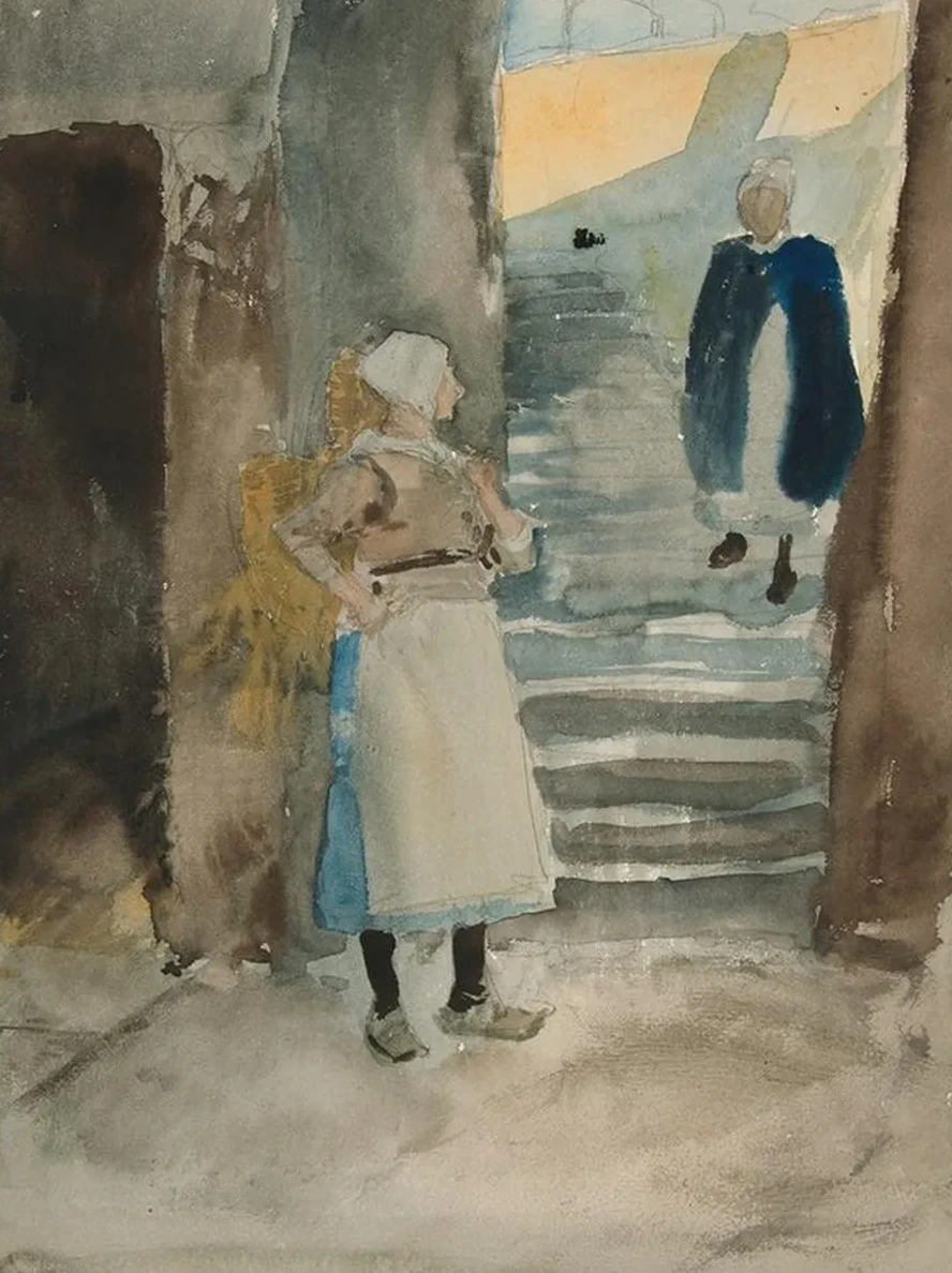Street Scene with Two Fishwives