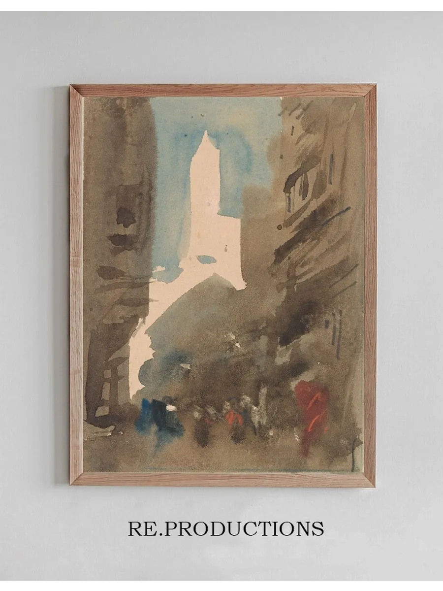 Street Scene with White Tower