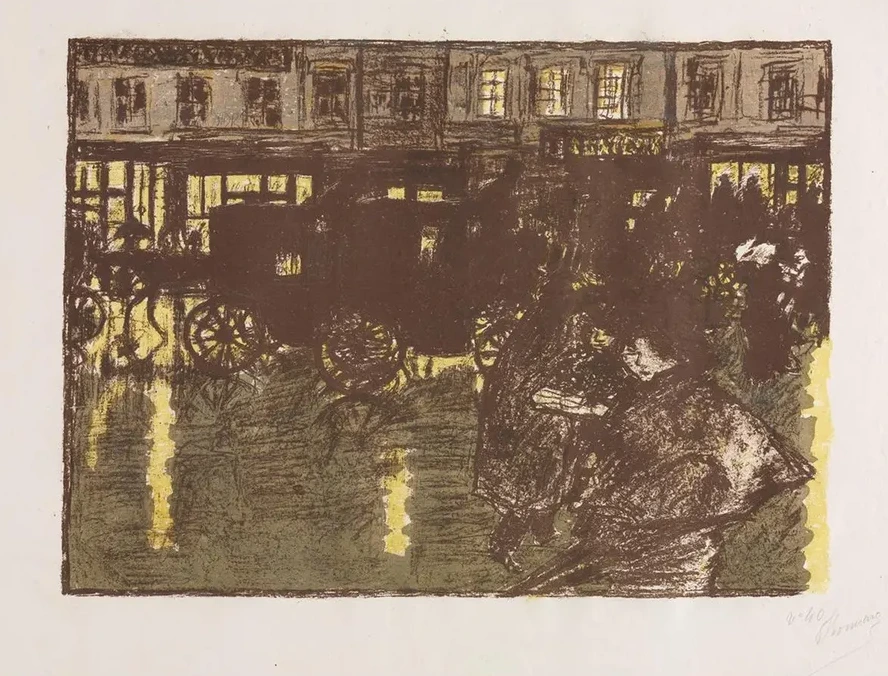 Street at Evening in the Rain