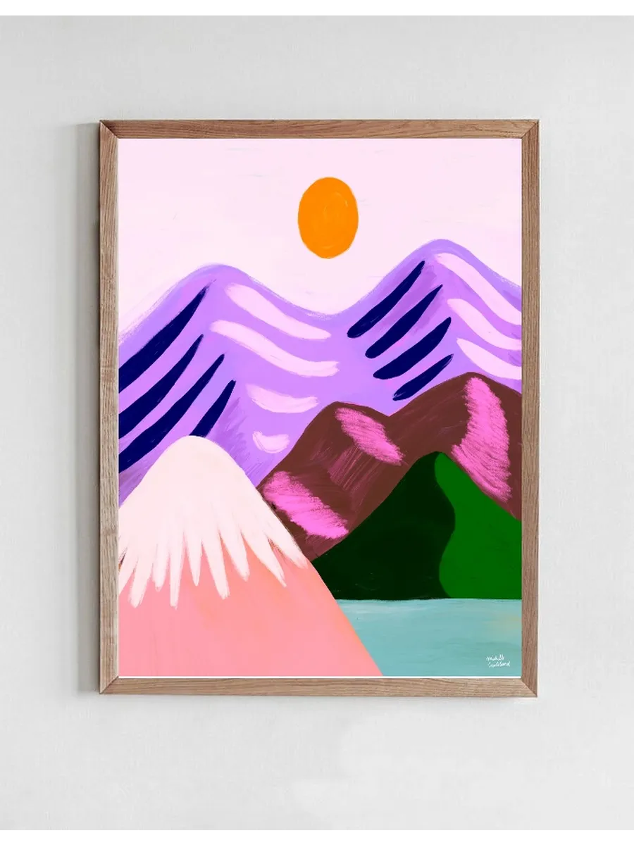Stripy Mountains Square