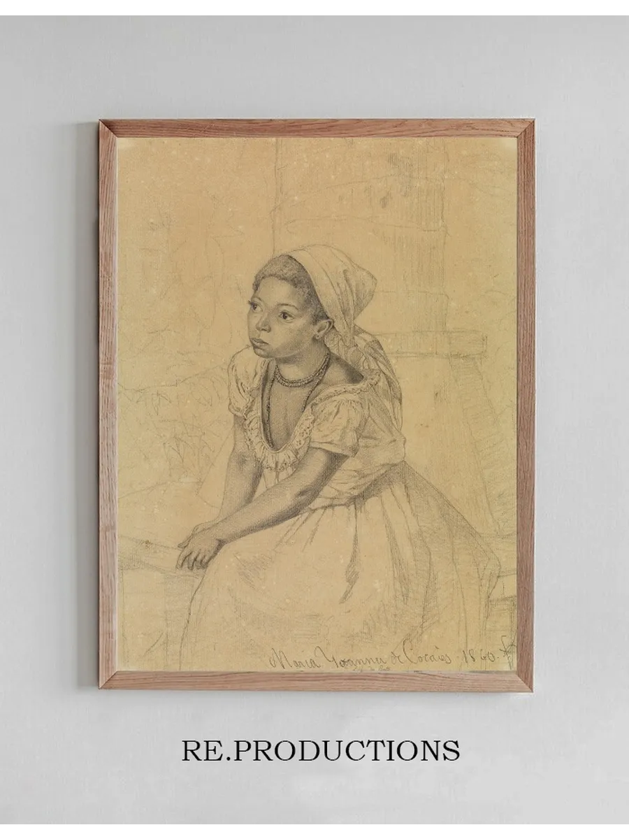 Studie Der Maria Joanna de Cocaies, Sitzend in Halbfigur Nach Links Gewendet