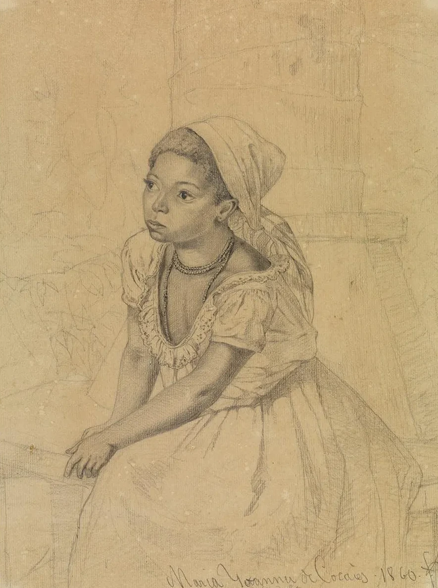 Studie Der Maria Joanna de Cocaies, Sitzend in Halbfigur Nach Links Gewendet