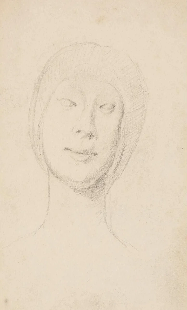 Studie Efter Francesco Lauranas Buste af Eleonora D Aragona I Museet I Palermo. En Face