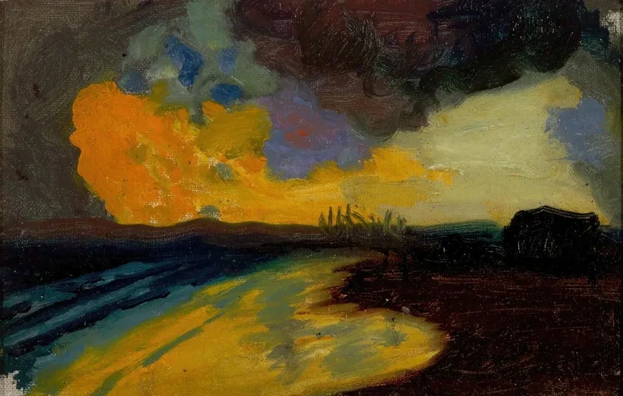 Studie Zu Sonnenuntergang Am Meer