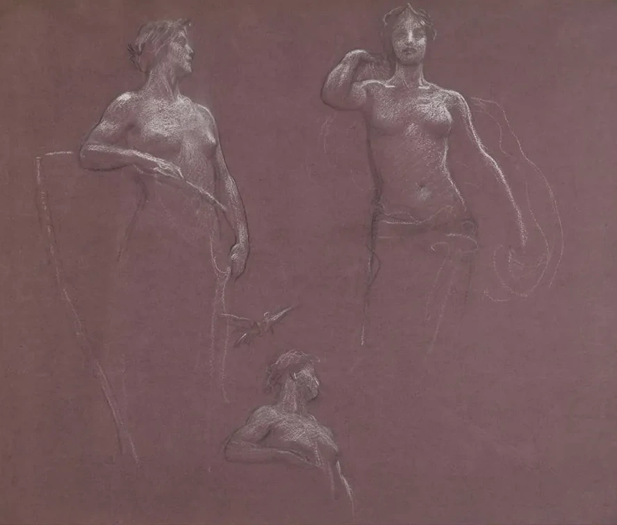 Studies for Ceres and Juno in Prospero Summoning Nymphs and Deities