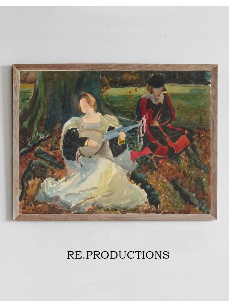 Studies for Fair Is My Love, Painting in the Municipal Art Gallery, Preston,england