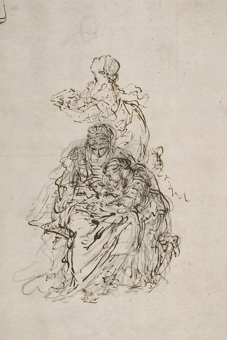 Studies for an Education of the Virgin Saint Anne Teaching the Virgin to Read