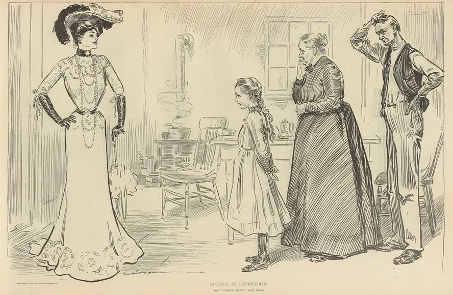 Studies in Expression, the Chorus Girl's Visit Home
